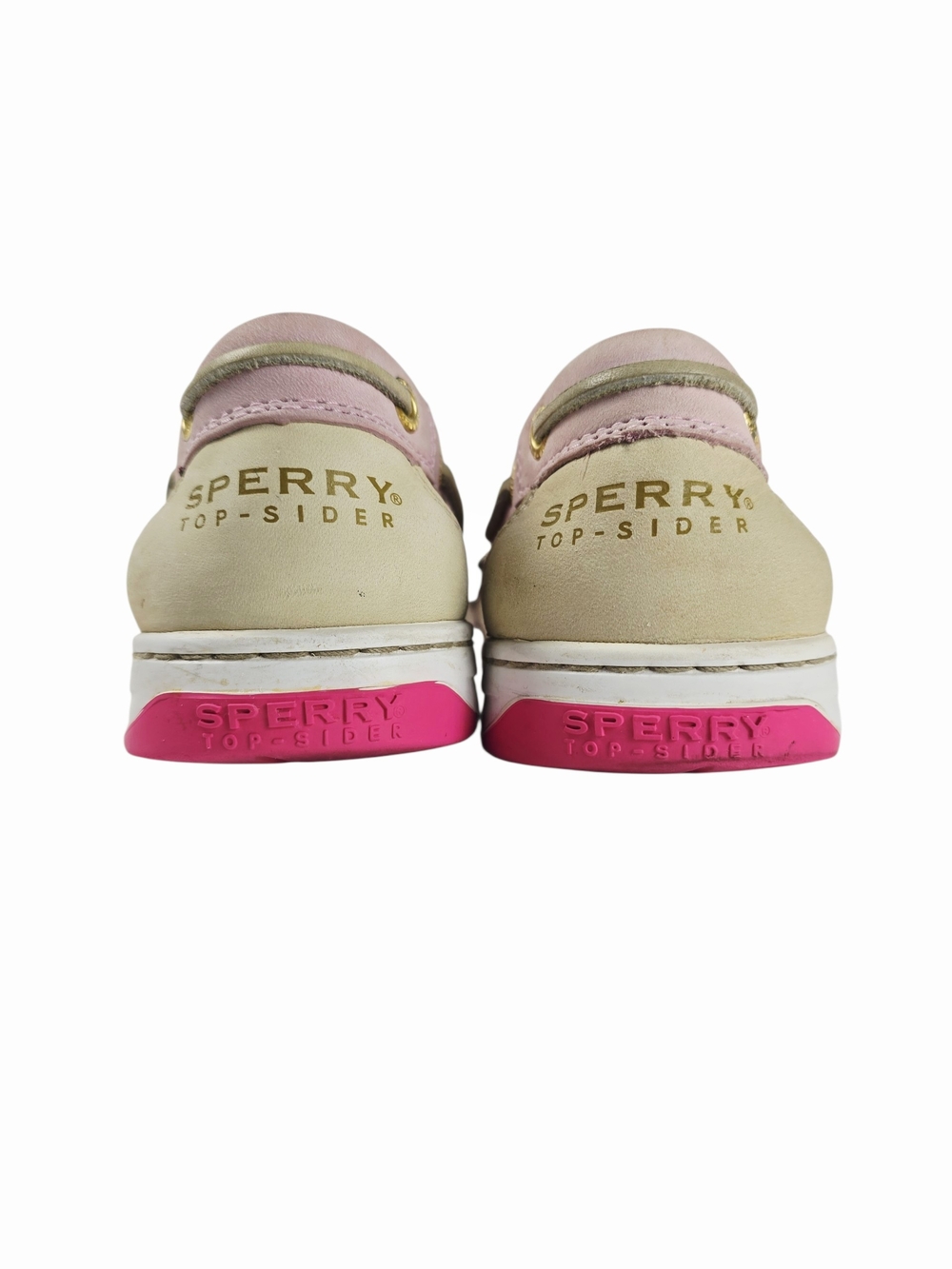 Sperry Saltwater Two-Tone Pink Leather Boat Shoes - Picture 8 of 12